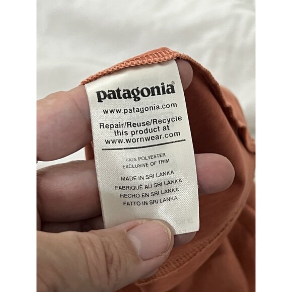 Patagonia Women’s Live Simply Garden Tools Capilene Cool Orange Shirt Medium - Picture 13 of 13